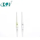 Laboratory plastic yellow filtered pipette tips for 200ul