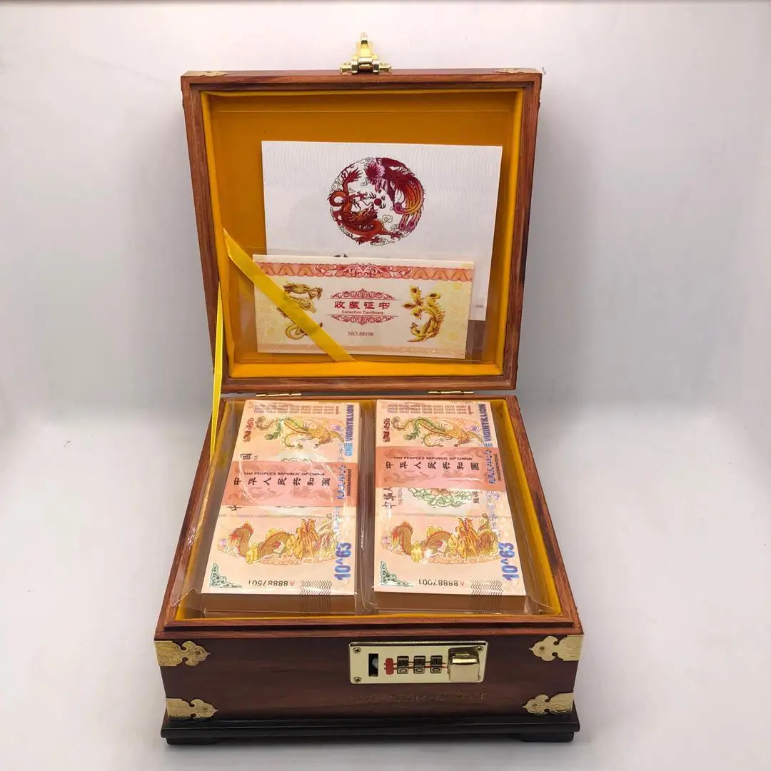 1000pcs chinese dragon and phoenix dragon carving banknote one vigintillion banknote in dragon and phoenix design wooden box
1000pcs chinese dragon and phoenix dragon carving banknote one vigintillion banknote in dragon and phoenix design wooden box