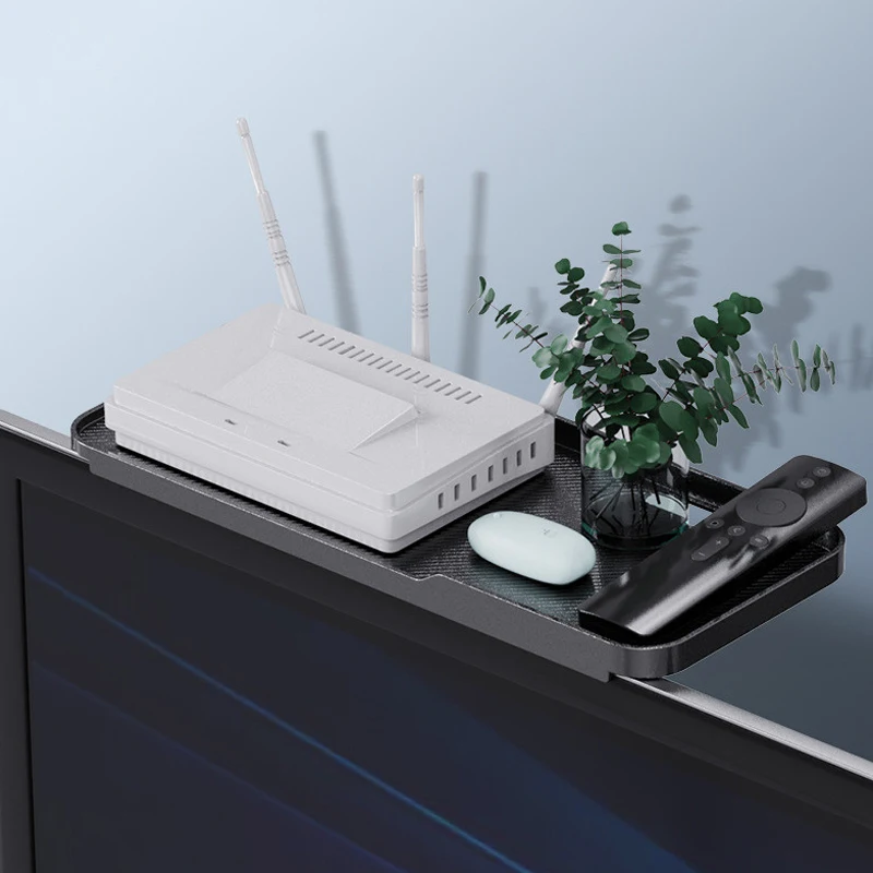 TV top box rack remote control router storage bracket distance adjustable computer monitor screen shelf hanger with wire hole
TV top box rack remote control router storage bracket distance adjustable computer monitor screen shelf hanger with wire hole