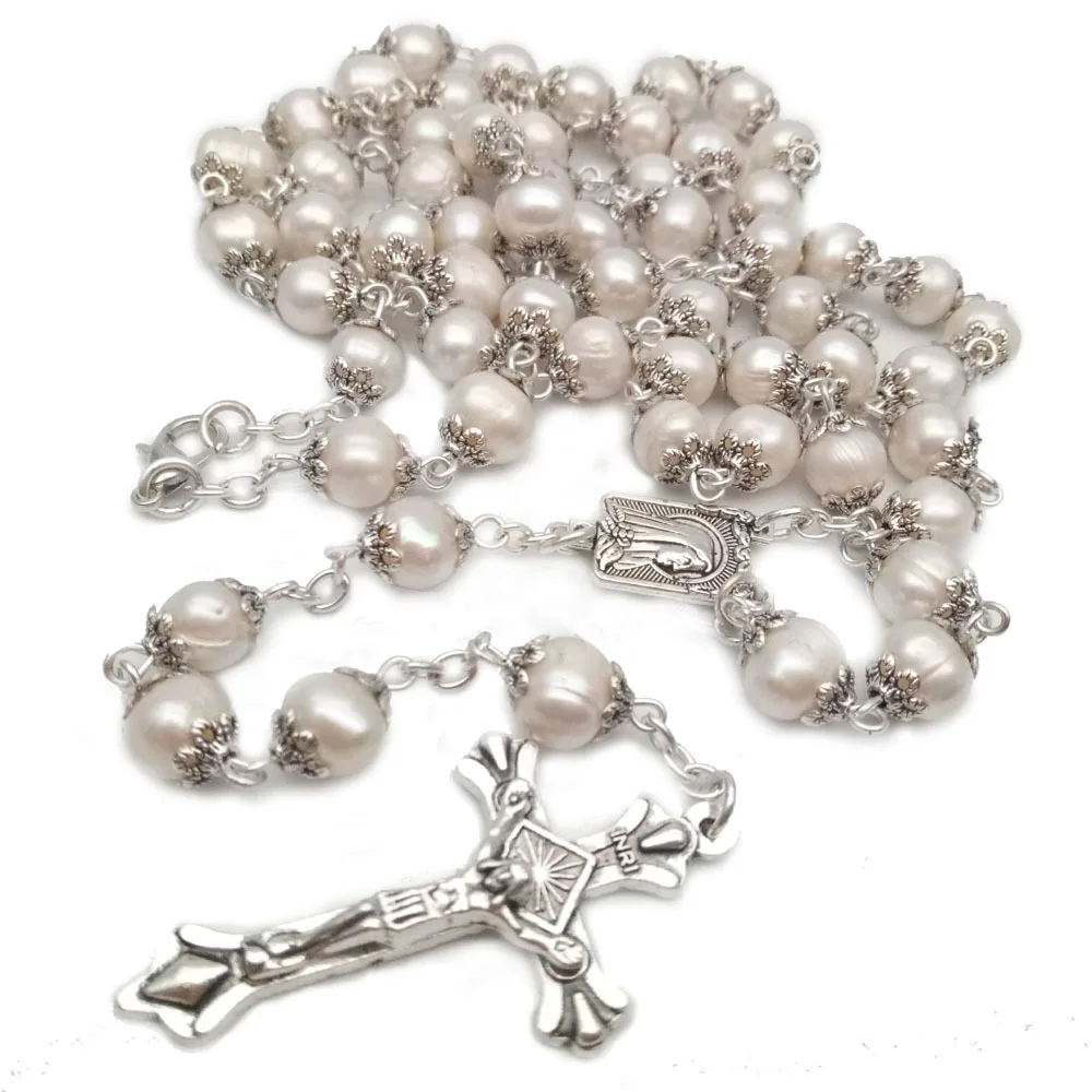 2021 NEW Hot Sale Natural Freshwater Pearl Rosary Necklace High-End Cross Christian Catholic Jewelry rosario plata, Picture , can customize
2021 NEW Hot Sale Natural Freshwater Pearl Rosary Necklace High-End Cross Christian Catholic Jewelry rosario plata, Picture , can customize