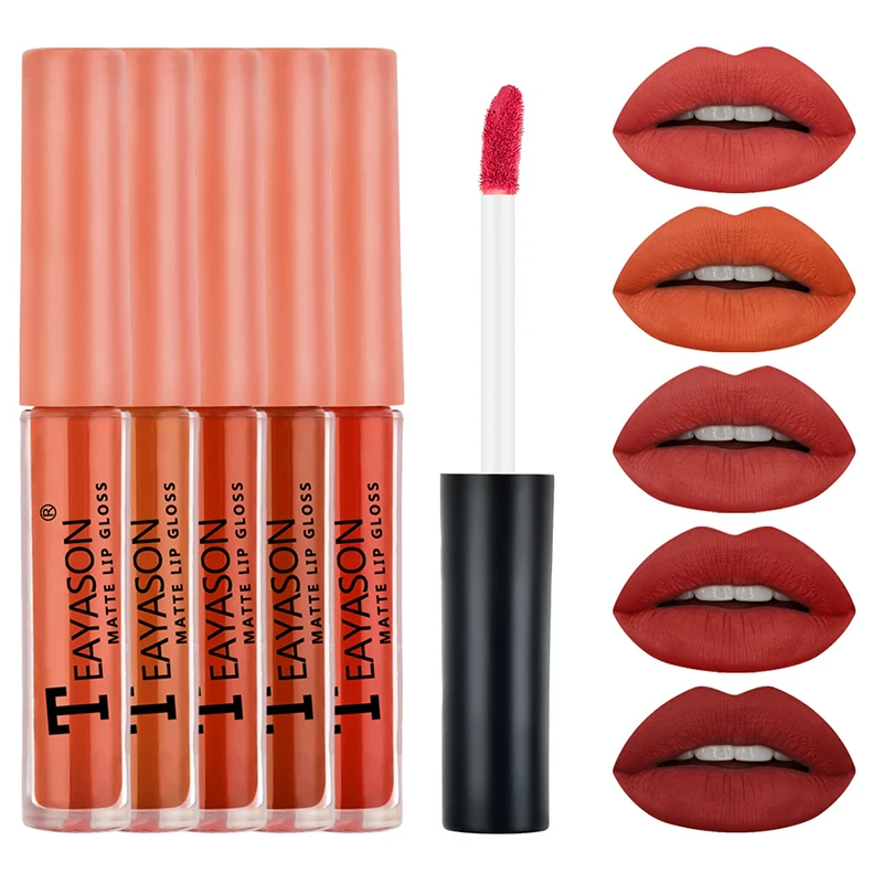 Mini Waterproof Non-stick Cups Matte Lip Gloss 5pcs/Set Sexy Velvet Lipsticks Lips Makeup Cosmetics
Mini Waterproof Non-stick Cups Matte Lip Gloss 5pcs/Set Sexy Velvet Lipsticks Lips Makeup Cosmetics