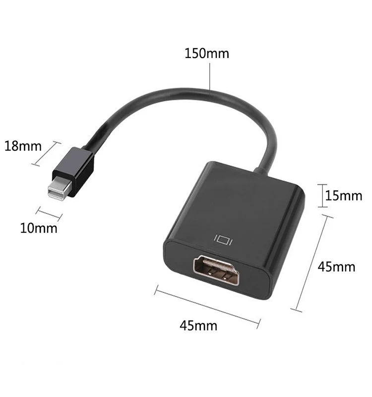 New Product Mini Displayport mini dp to hdmi adapter support 1080p for HDTV Monitor Projector - ANKUX.COM