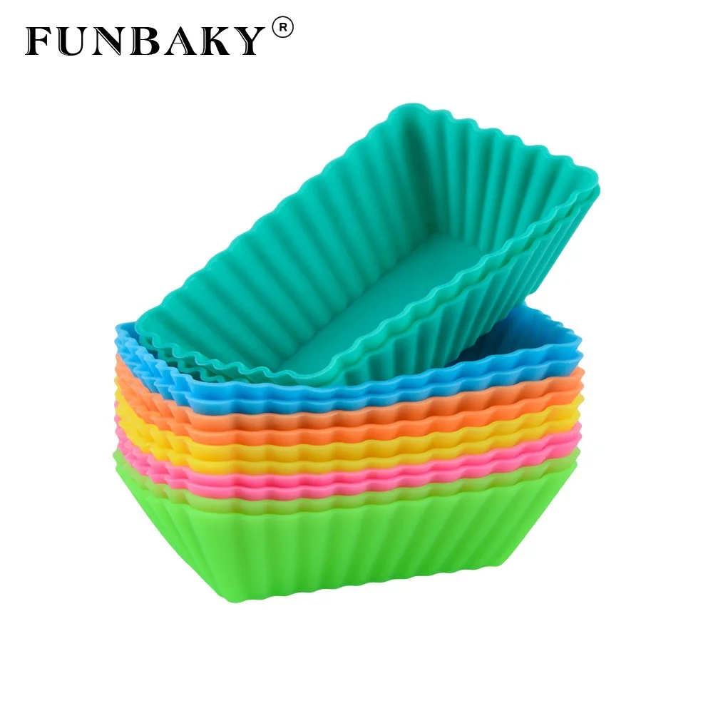 FUNBAKY Custom 3 D unique muffin cup silicone paper cake mold single rectangle shape mousse mini cake mould, Customized color
FUNBAKY Custom 3 D unique muffin cup silicone paper cake mold single rectangle shape mousse mini cake mould, Customized color