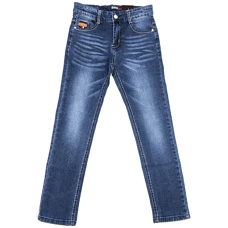New fashion mid-waisted denim trousers high elastic embroidery designs children jeans pants boy jeans, Denim blue
New fashion mid-waisted denim trousers high elastic embroidery designs children jeans pants boy jeans, Denim blue