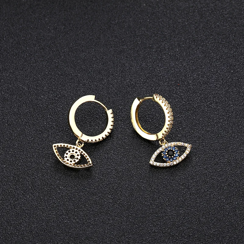Zircon CZ Eye Huggie Earrings Glitter Real Gold Plating Full Cubic CZ Crystal Eyes Hoop Drop Earrings For Women, As picture
Zircon CZ Eye Huggie Earrings Glitter Real Gold Plating Full Cubic CZ Crystal Eyes Hoop Drop Earrings For Women, As picture