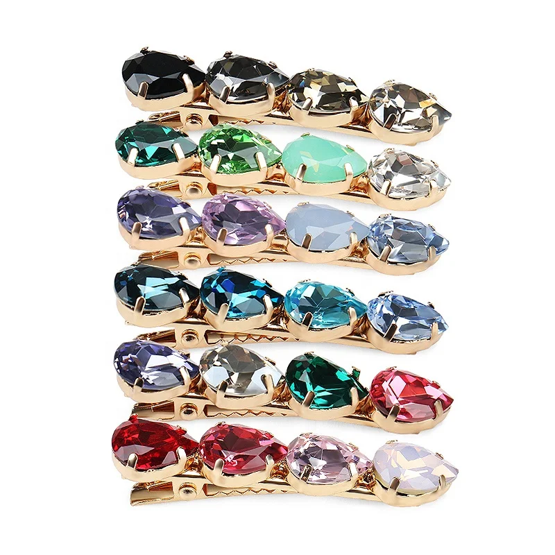 Hot Selling Crystal Hair Clips High Quality Water drop Crystal Hair Clips Rhinestone Hair Clip for Women
Hot Selling Crystal Hair Clips High Quality Water drop Crystal Hair Clips Rhinestone Hair Clip for Women
