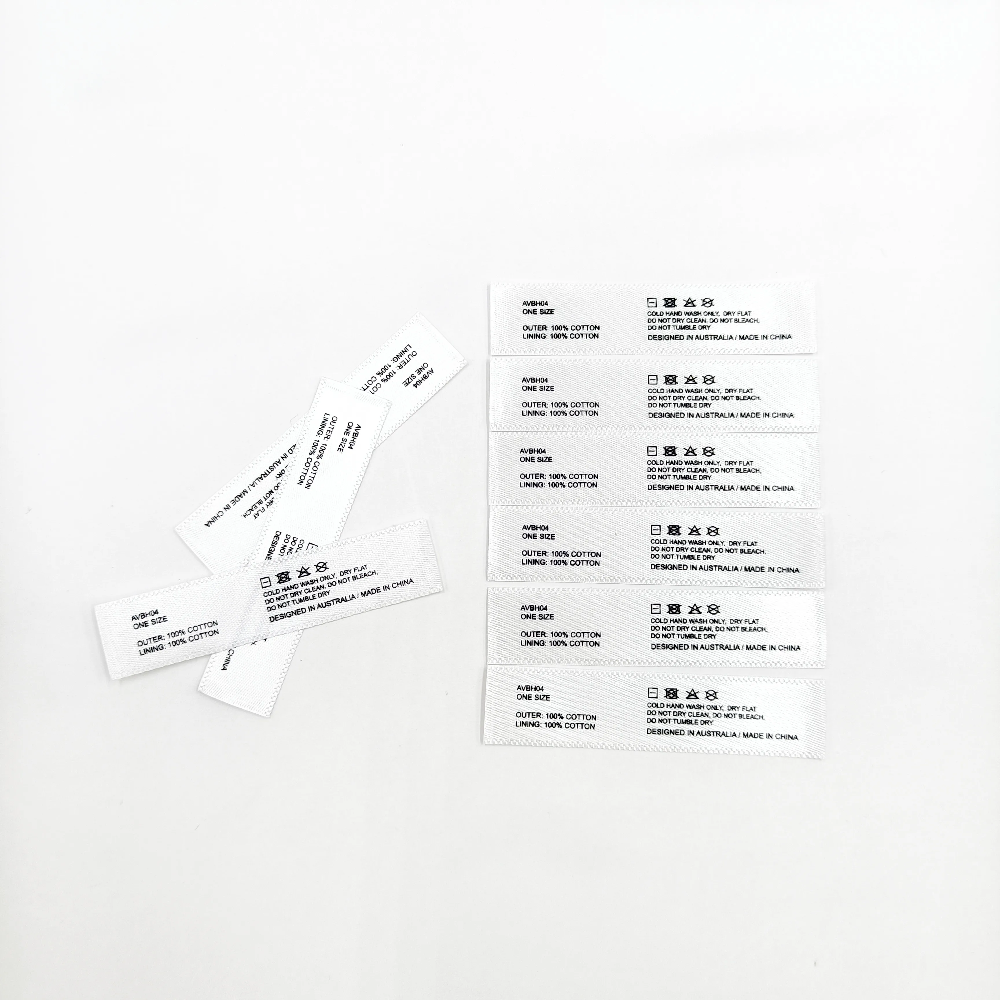 High Quality Customized straight cut Satin Printed label Garment Tag for T-shirt with Brand Name
High Quality Customized straight cut Satin Printed label Garment Tag for T-shirt with Brand Name