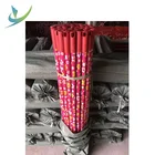 Stick Wooden Broom Handle Flowers Colorful PVC Coated Wooden Mop Stick 1200mm Flower PVC Covered Wooden Stick