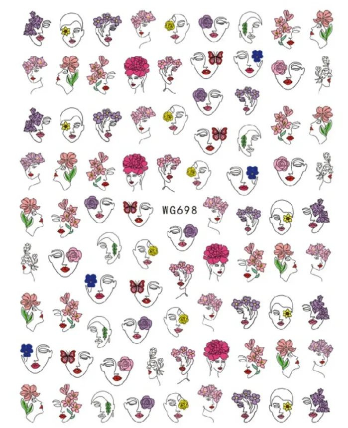 Wholesale Nail Art Stickers Decal 3D Self-Adhesive Decals Abstract Face Nail Decal Colorful Cute Nail Stickers Decorations, As picture
Wholesale Nail Art Stickers Decal 3D Self-Adhesive Decals Abstract Face Nail Decal Colorful Cute Nail Stickers Decorations, As picture