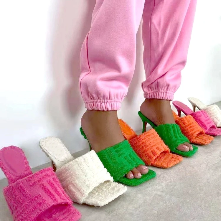 New Fashion Heeled Sandals Orange Rose Red Green Towel Material High Heels Shoes For Women, 4 colors
New Fashion Heeled Sandals Orange Rose Red Green Towel Material High Heels Shoes For Women, 4 colors