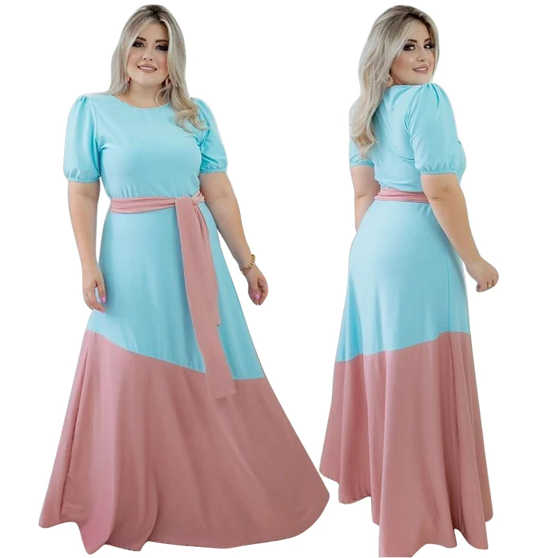 2021 Summer Women Plus Sexy Solid Patchwork Long Dress 2021 Casual Dresses Fashion Plus Size Dress
2021 Summer Women Plus Sexy Solid Patchwork Long Dress 2021 Casual Dresses Fashion Plus Size Dress
