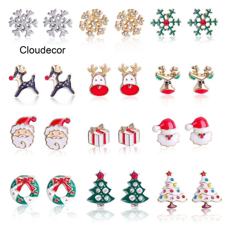 New Christmas Earrings Stud Snowman Jewelry Christmas Tree Stud Earrings Set Jewelry For Women Creative Party Accessories Girl
New Christmas Earrings Stud Snowman Jewelry Christmas Tree Stud Earrings Set Jewelry For Women Creative Party Accessories Girl