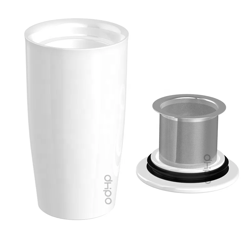 DHPO high quality 450ml stainless steel filter ceramic tea cup Double wall ceramic mug
DHPO high quality 450ml stainless steel filter ceramic tea cup Double wall ceramic mug