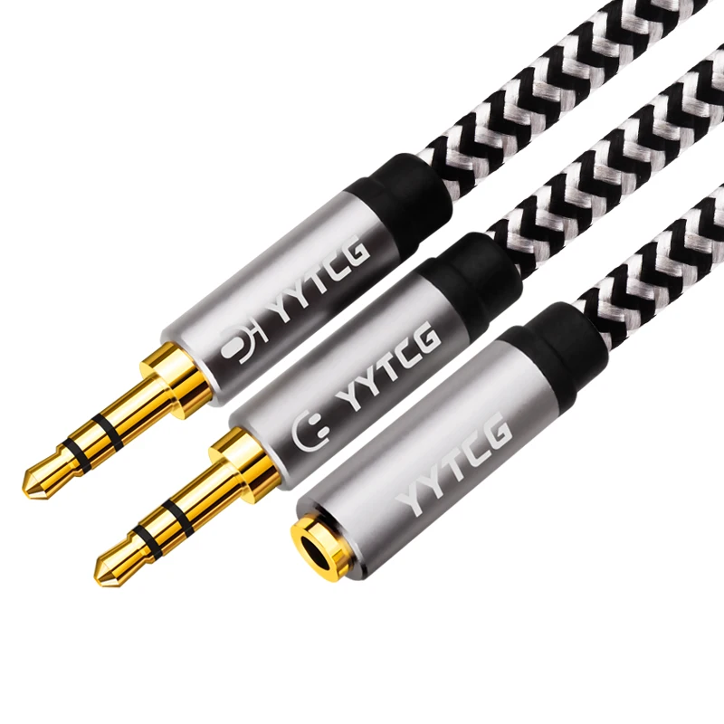 YYTCG Splitter Headphone for Computer 3.5mm Female to 2 Male 3.5mm Mic Audio Y Splitter Cable Headset to PC Adapter
YYTCG Splitter Headphone for Computer 3.5mm Female to 2 Male 3.5mm Mic Audio Y Splitter Cable Headset to PC Adapter