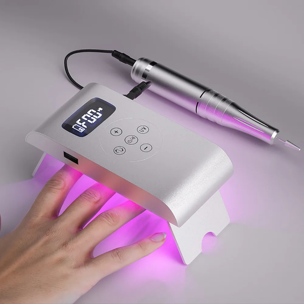 Factory Nail Supplies 3 in 1 Nail Drill machine 35000rpm Manicure Tools Set Electric Nail Drill with UV Led Lamp, White pink black
Factory Nail Supplies 3 in 1 Nail Drill machine 35000rpm Manicure Tools Set Electric Nail Drill with UV Led Lamp, White pink black