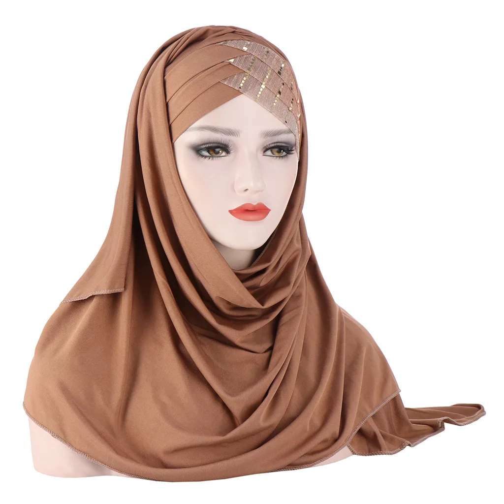 Malaysian Muslim lady milk silk forehead bright silk spell milk silk scarf hat two sets
Malaysian Muslim lady milk silk forehead bright silk spell milk silk scarf hat two sets