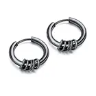 Stainless Steel Men Simple Design Student Earrings Cilp on Ear Hoops Diy Jewelry 2 Colors