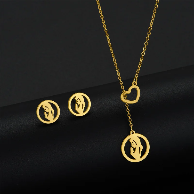 Mother's Day Gift Real Gold Plated Stainless Steel Mom Necklaces Waterproof Mother Heart Jewelry Set For Mum
Mother's Day Gift Real Gold Plated Stainless Steel Mom Necklaces Waterproof Mother Heart Jewelry Set For Mum