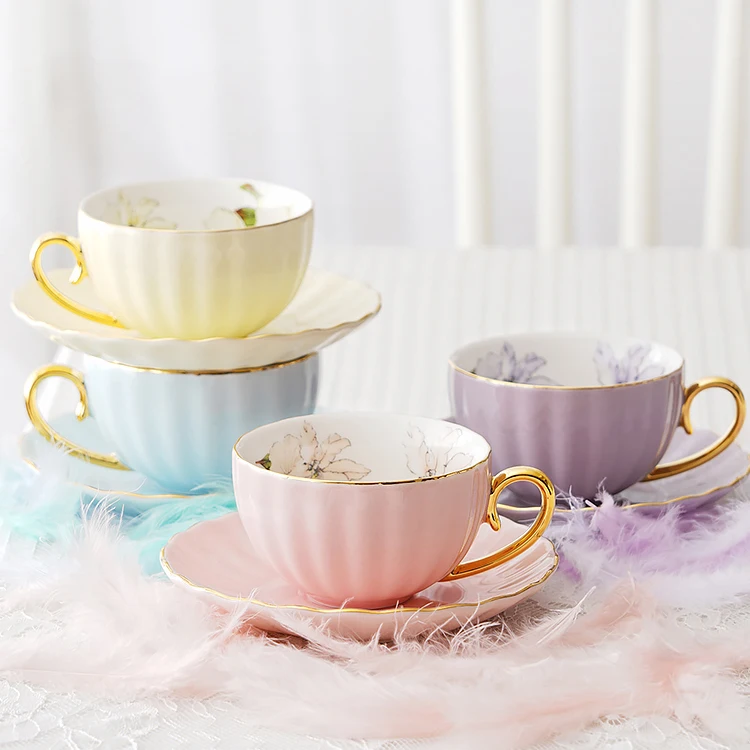 European Elegant Flower Luxury Ceramic Afternoon Tea Cup And Saucer Set, Blue, pink, purple, yellow
European Elegant Flower Luxury Ceramic Afternoon Tea Cup And Saucer Set, Blue, pink, purple, yellow