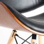 Vintage PU Leather Cover Living Room/Restaurant/Hotel/Coffee Shop Dining Chair in Wood Finish, 2PCS