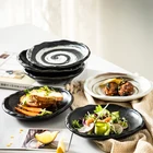7" Irregular Edge Nordic Restaurant Ware Wedding Multiple Houseware Ceramic Serving Plates Sets