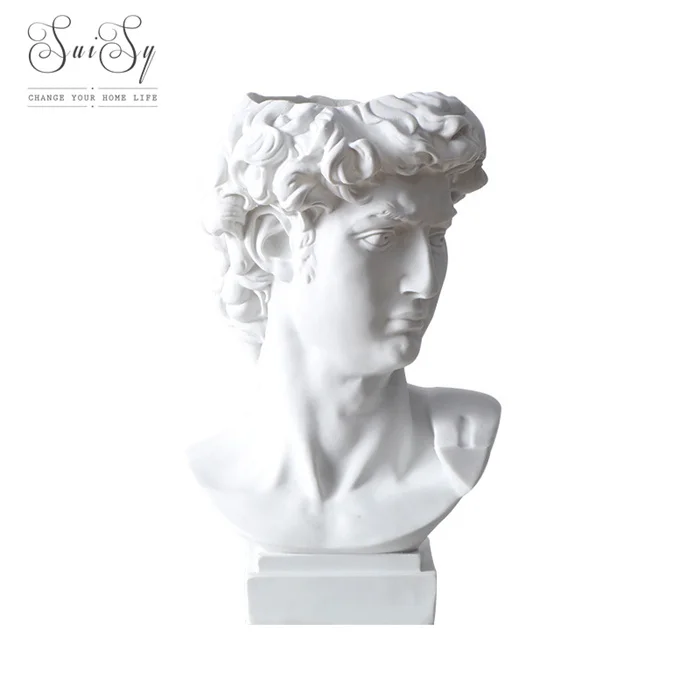 David Funny Statue Storage Decoration Embossed Face Resin Vases For Centerpiece Flowers
David Funny Statue Storage Decoration Embossed Face Resin Vases For Centerpiece Flowers
