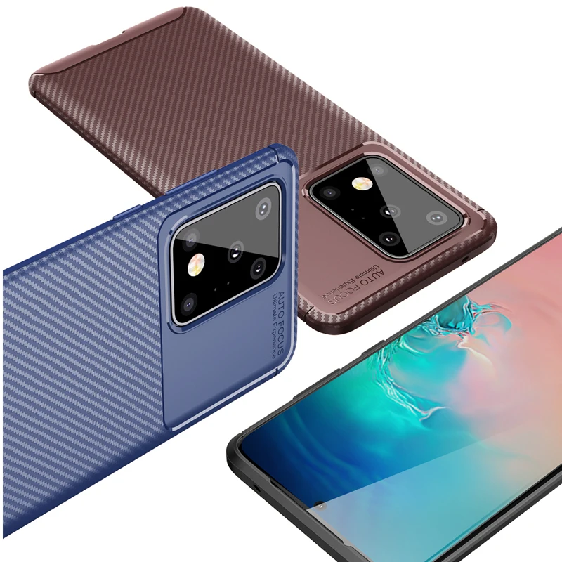 For Samsung Galaxy S20 Plus Soft Silicone Beetle Carbon fiber case For S20 Ultra A51 A71, Black,blue,brown
For Samsung Galaxy S20 Plus Soft Silicone Beetle Carbon fiber case For S20 Ultra A51 A71, Black,blue,brown