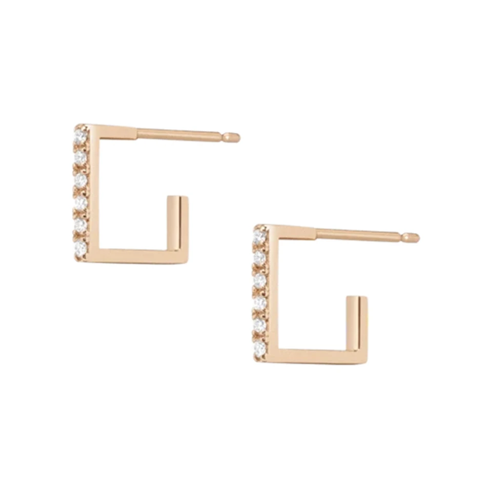 Fashion trend jewelry daily wear statement 925 sterling silver gold plated diamond square huggie earrings
Fashion trend jewelry daily wear statement 925 sterling silver gold plated diamond square huggie earrings