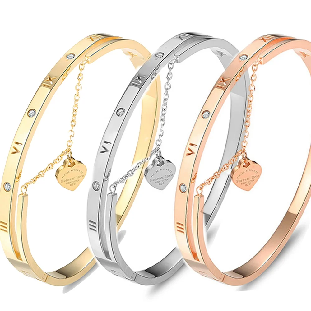 Drop Shipping Fashion Gold/Rose Gold-Color Crystal Heart Charm Bracelets Wrap Bangles For Women Jewelry Valentine Gift
Drop Shipping Fashion Gold/Rose Gold-Color Crystal Heart Charm Bracelets Wrap Bangles For Women Jewelry Valentine Gift