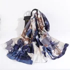 Silk New Arrival FENNYSUN 90x180 Multicolor Irregular Graphics Wrap Silk Long Sun Proof Paint Printed Scarf