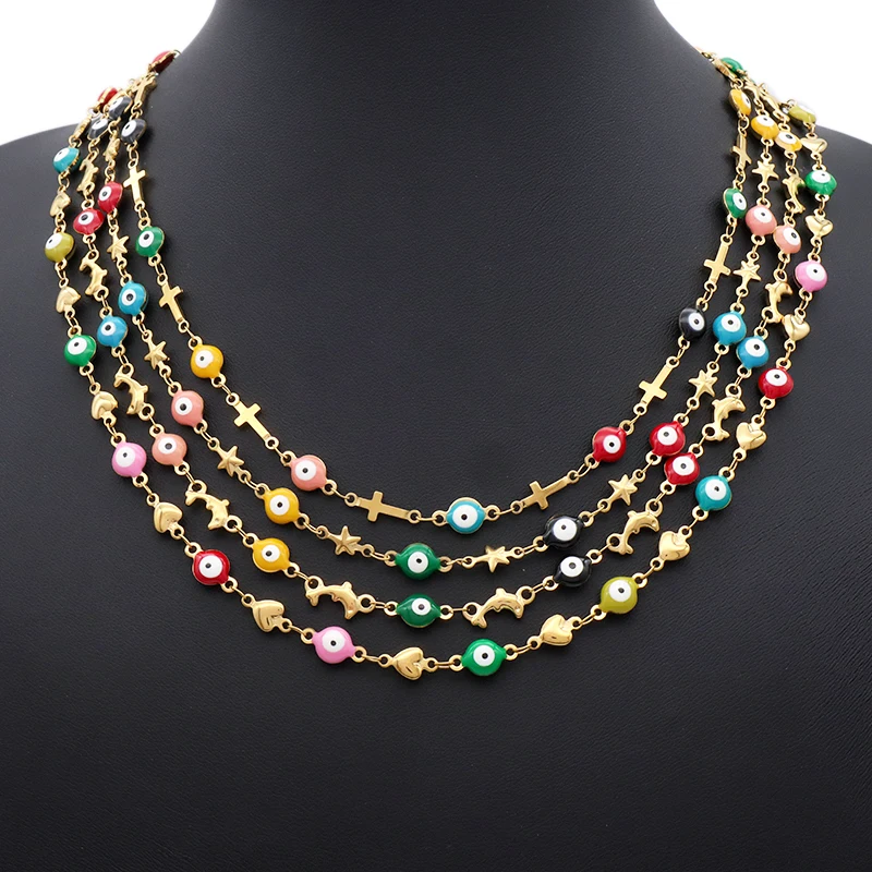 High quality new fashion woman jewelry enamel red blue eyes charms necklace 18K Gold plated evil eyes charms necklace
High quality new fashion woman jewelry enamel red blue eyes charms necklace 18K Gold plated evil eyes charms necklace