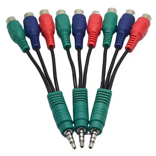 3.5mm 4 Poles Audio Male Plug to 3 RCA Male Female Audio Adapter Cable, Black, red, white, yellow
3.5mm 4 Poles Audio Male Plug to 3 RCA Male Female Audio Adapter Cable, Black, red, white, yellow