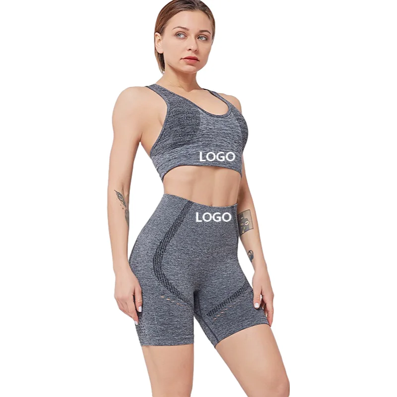 Ladies seamless yoga suit fitness running sports bra shorts personality LOGO pattern peach hip yoga shorts suit
Ladies seamless yoga suit fitness running sports bra shorts personality LOGO pattern peach hip yoga shorts suit