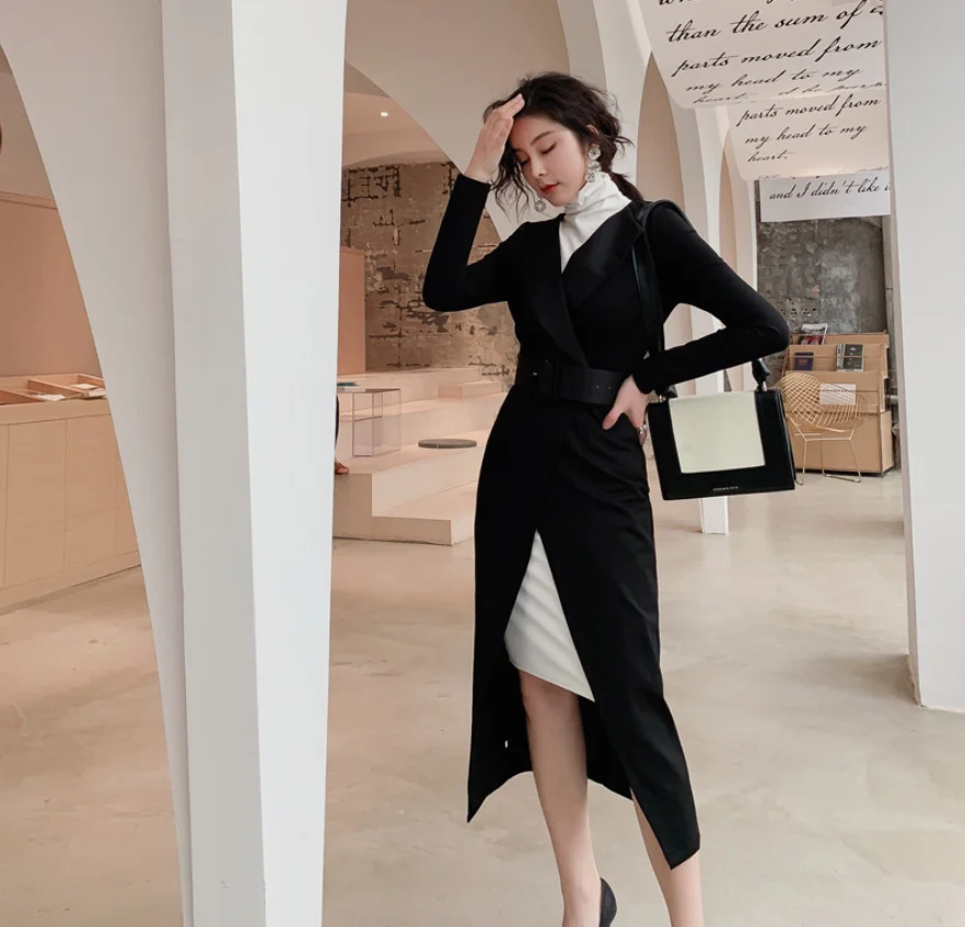 2022 Hot Sale Spring Fall Turtleneck Knitting Bodycon Dress with Jacket Coat Fashion 2 Piece Set Women Clothing
2022 Hot Sale Spring Fall Turtleneck Knitting Bodycon Dress with Jacket Coat Fashion 2 Piece Set Women Clothing