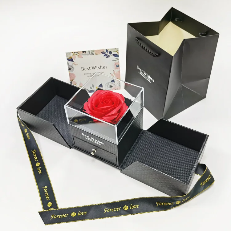 2021 Newest Valentine Jewelry Gift Storage Box Wholesale Acrylic Display Box Luxury Artificial Flower Clear Rose Acrylic Box
2021 Newest Valentine Jewelry Gift Storage Box Wholesale Acrylic Display Box Luxury Artificial Flower Clear Rose Acrylic Box