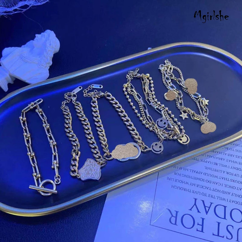 Mgirlshe Hiphop 18K Gold Plated Stainless Steel Chains For Men Women Gg Bracelet Chunky Sedona Bracelet, As picture
Mgirlshe Hiphop 18K Gold Plated Stainless Steel Chains For Men Women Gg Bracelet Chunky Sedona Bracelet, As picture