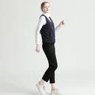 V-neck infrared Front Pocket smart heated fleece vest for women
