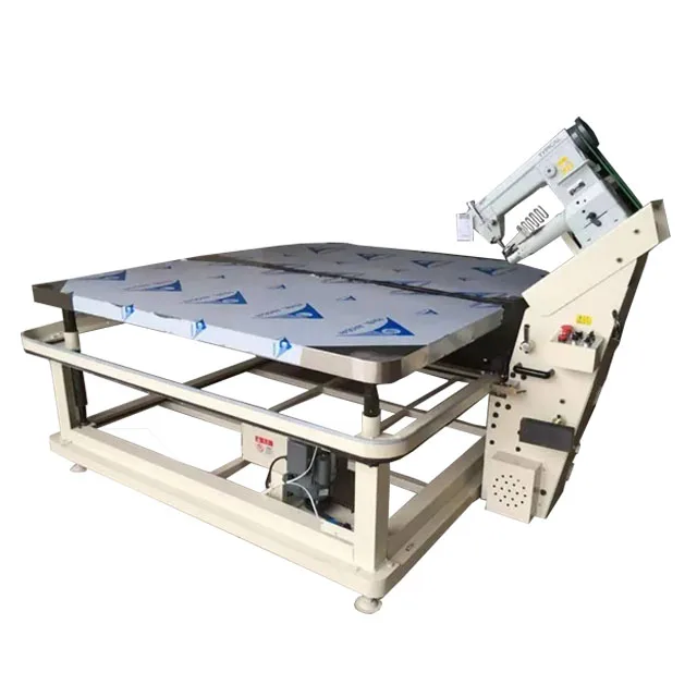 Industrial automatic lifting furniture making mattress tape edge sewing machine