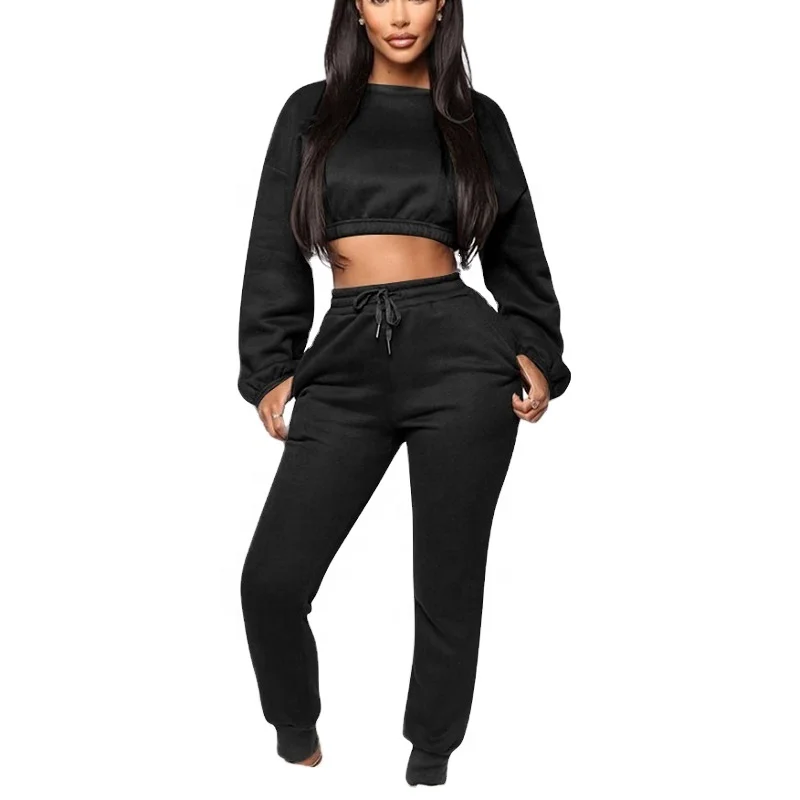 Custom logo fashion streetwear crew neck long sleeve crop Women Sweatshirts jogger 2 piece sexy jogging set sweatsuit for women, Customized color
Custom logo fashion streetwear crew neck long sleeve crop Women Sweatshirts jogger 2 piece sexy jogging set sweatsuit for women, Customized color