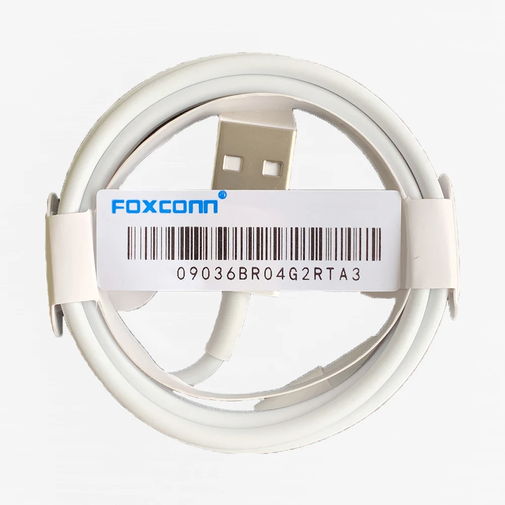 

OEM Foxconn Usb Cable 1m / 3ft E75 5ic chip Data Transfer usb Charging cable For Iphone X XS MAX 8 6 7 plus, White