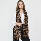 Fashion Lightweight fringe tassel scarves stylish long leopard print ladies scarf