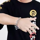 KALEN Stainless Steel silver Link Chain Bracelets For Men