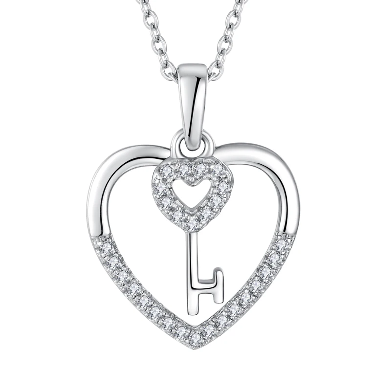 Valentine's Day Love Gift Lock and Moving Key Heart Pendant Necklace with white stone fashion jewelry for women
Valentine's Day Love Gift Lock and Moving Key Heart Pendant Necklace with white stone fashion jewelry for women