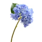 High Quality Blue Artificial Hydrangea Single Stem Artificial Silk Flower for Home Wedding Decoration