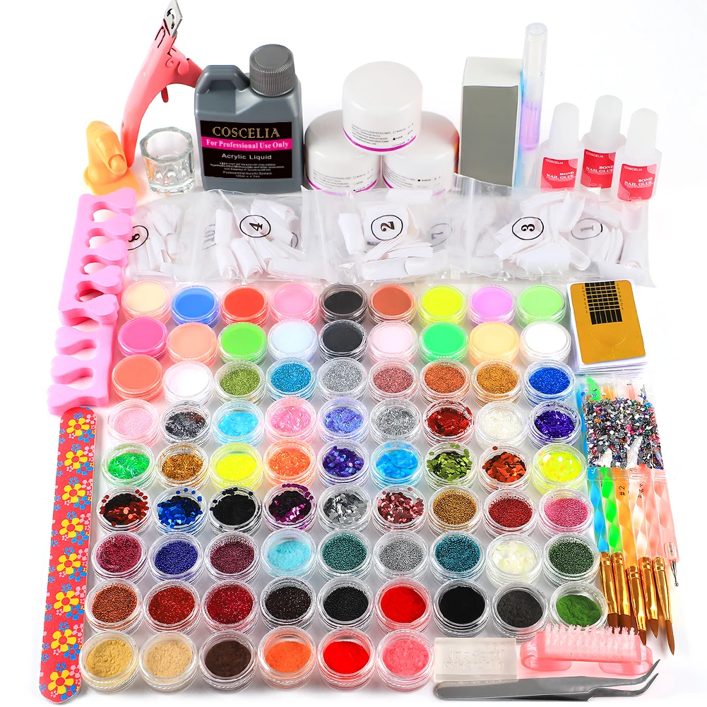 COSCELIA Professional Acrylic Kit Nail Glue 500Pcs Nail Tips Tools Kit for Nails Art, 3 colors
COSCELIA Professional Acrylic Kit Nail Glue 500Pcs Nail Tips Tools Kit for Nails Art, 3 colors