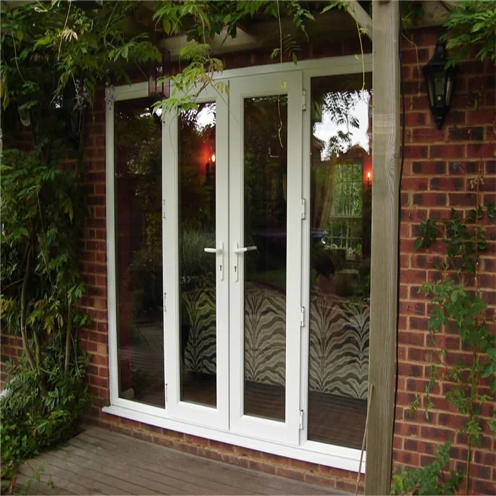 Microprocessor Transistor toilet doors thermal break modern french door temper glass swing with a cheap price