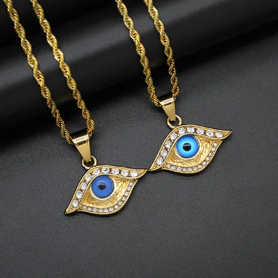 Hip Hops Fashion Stainless Steel Crystal Lucky Turkish Eyes Necklace Shiny CZ Evil Eyes Necklace For Women Men
Hip Hops Fashion Stainless Steel Crystal Lucky Turkish Eyes Necklace Shiny CZ Evil Eyes Necklace For Women Men