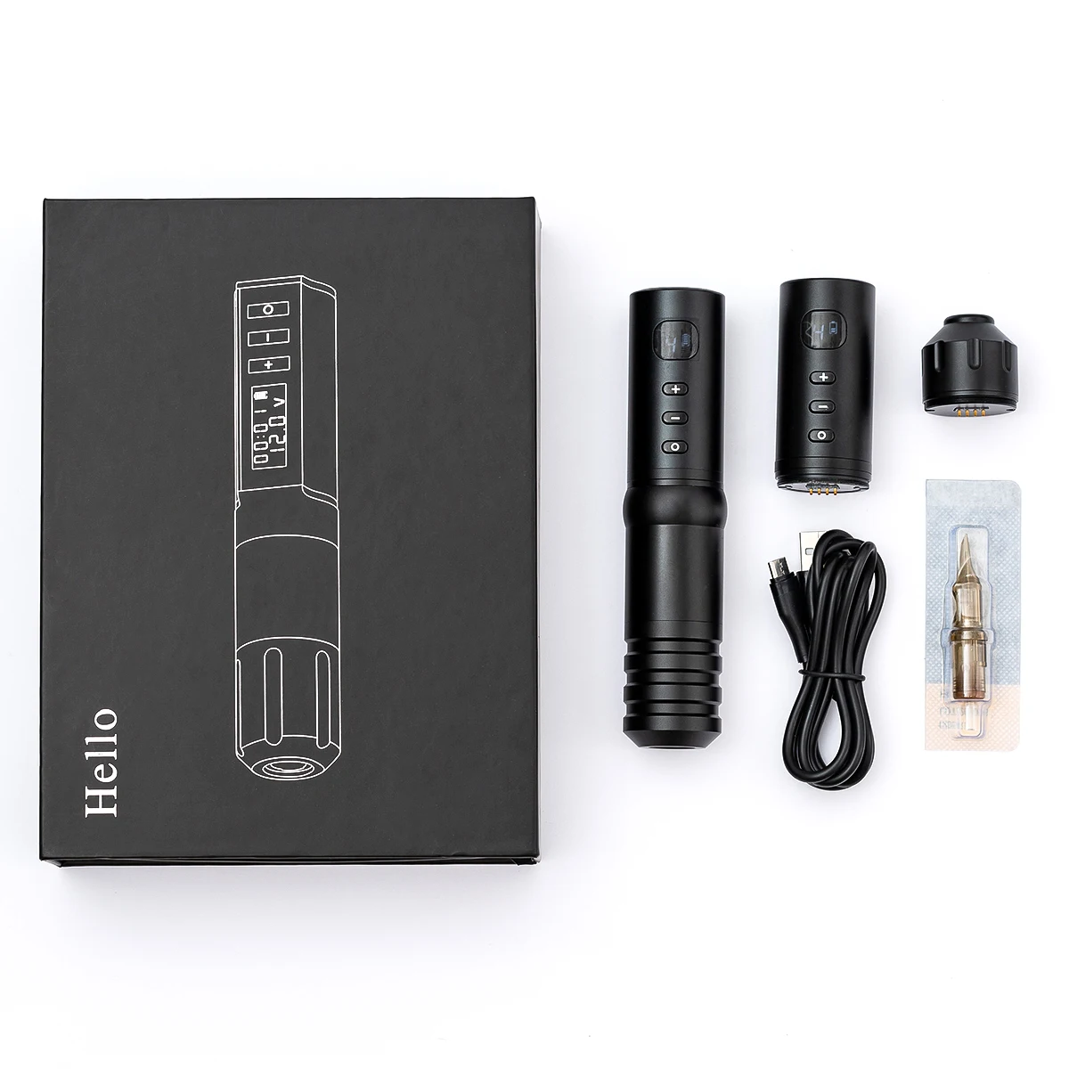 Ambition 4wireless lithium battery tattoo pen set 1950mAh rechargeable tattoo machine Japan brushless motor, Black
Ambition 4wireless lithium battery tattoo pen set 1950mAh rechargeable tattoo machine Japan brushless motor, Black