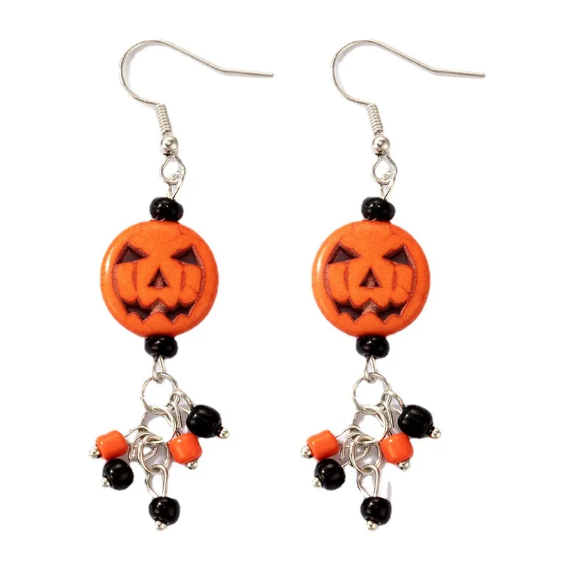 Wholesale Easter Halloween Accessories Girls Fun Pumpkin Earrings Unique Beaded Long Hanging Earrings for Women, Silver
Wholesale Easter Halloween Accessories Girls Fun Pumpkin Earrings Unique Beaded Long Hanging Earrings for Women, Silver