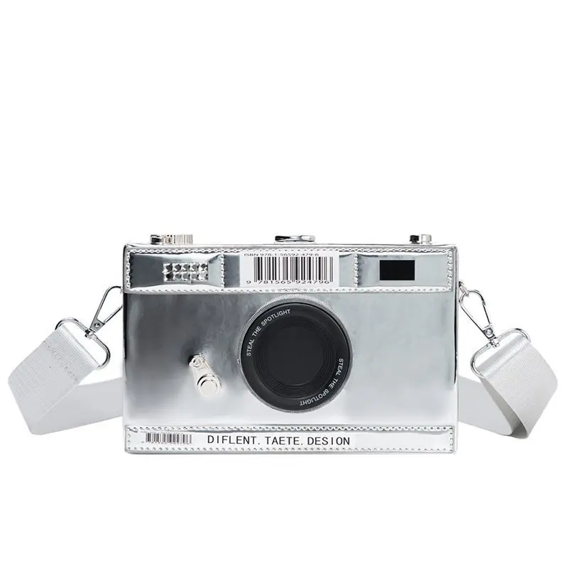 Camera style purse phone purse cutout camera camera handbag purse, Black/silver
Camera style purse phone purse cutout camera camera handbag purse, Black/silver